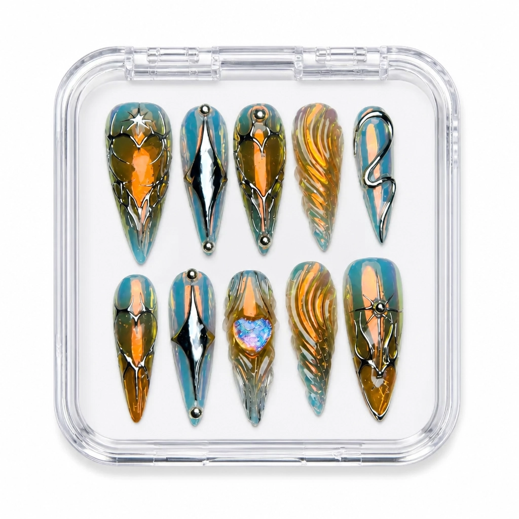 Press-on Nails Wholesale $14.90 Amber Luxe by Yabe Vietnam