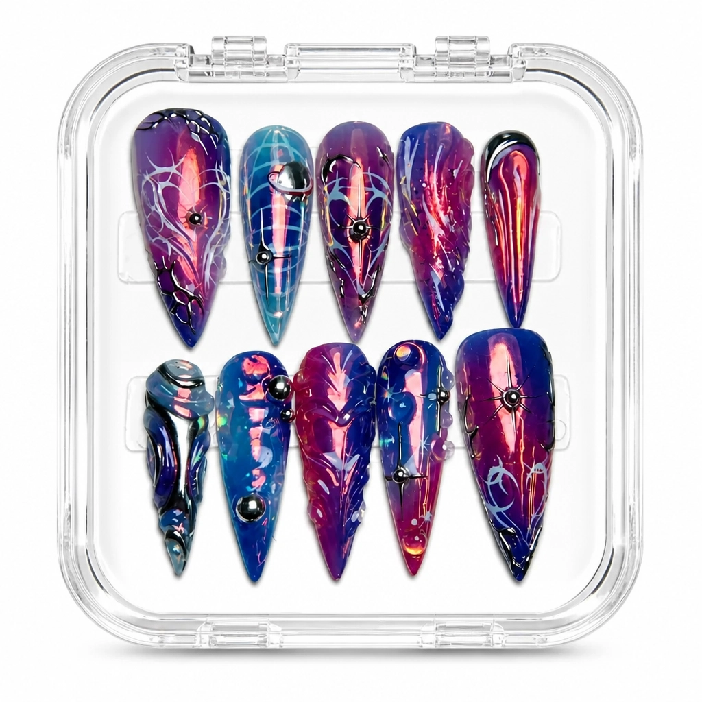 Press-on Nails Wholesale $14.90 Cosmic Elegance by Yabe Vietnam