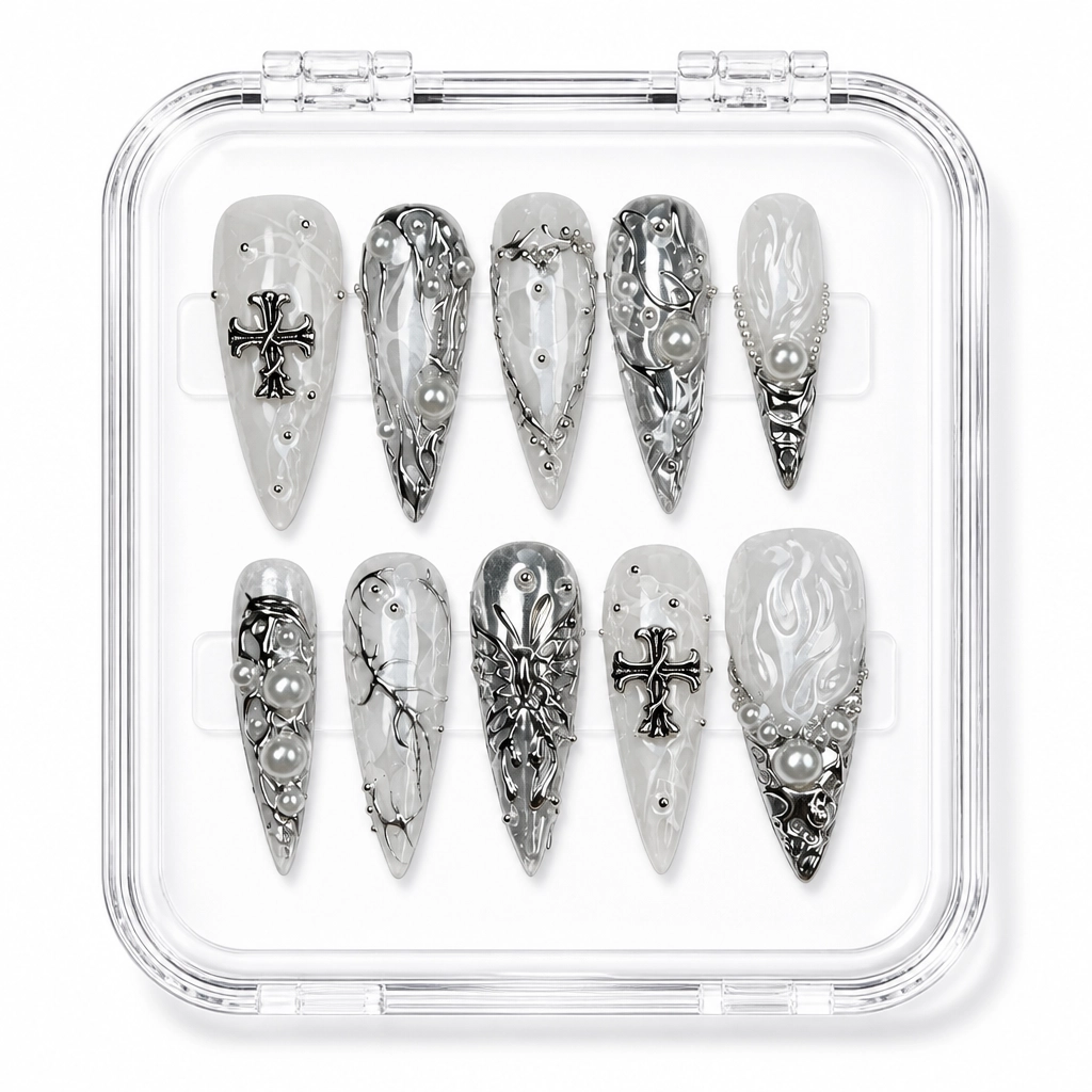Press-on Nails Wholesale $14.90 Celestial Cross by Yabe Vietnam