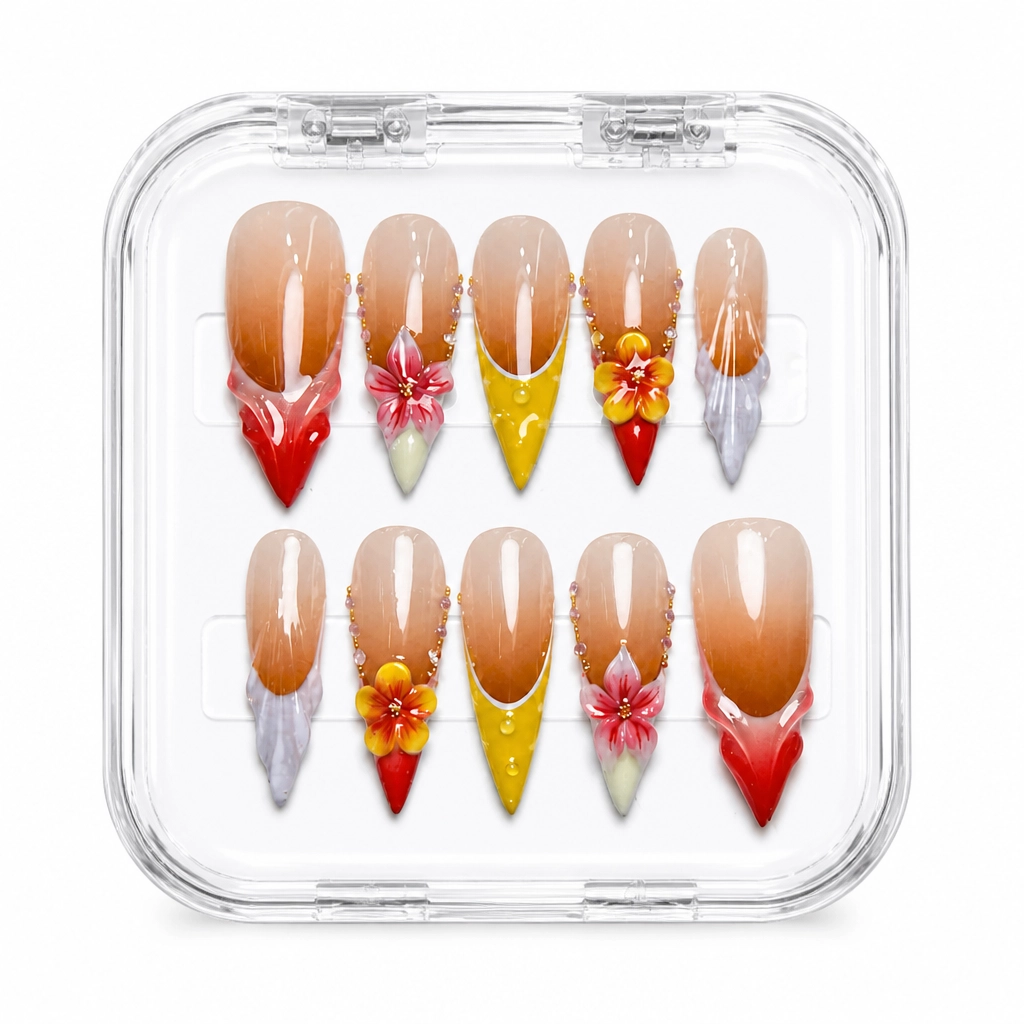 Press-on Nails Wholesale $14.90 Prismatic Cascade by Yabe Vietnam