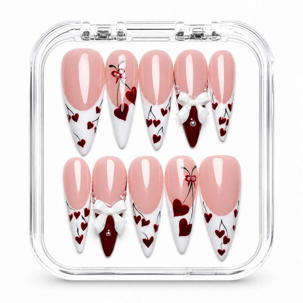 Press-on Nails Wholesale $14.90 Crimson Romance by Yabe Vietnam