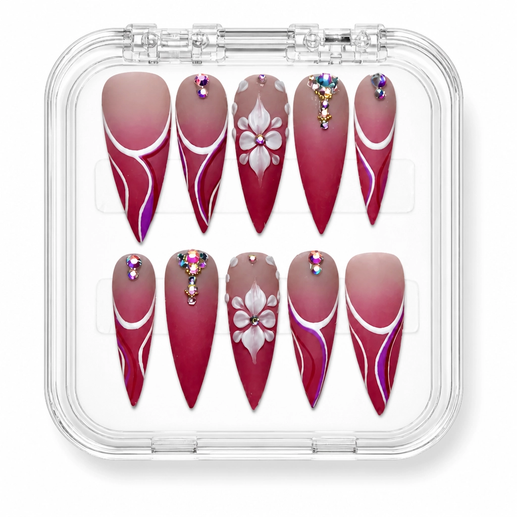 Press-on Nails Wholesale $14.90 Velvet Crimson by Yabe Vietnam