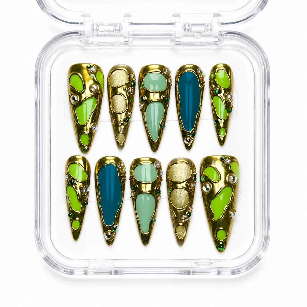 Press-on Nails Wholesale $14.90 Velvet Emerald Luxe by Yabe Vietnam