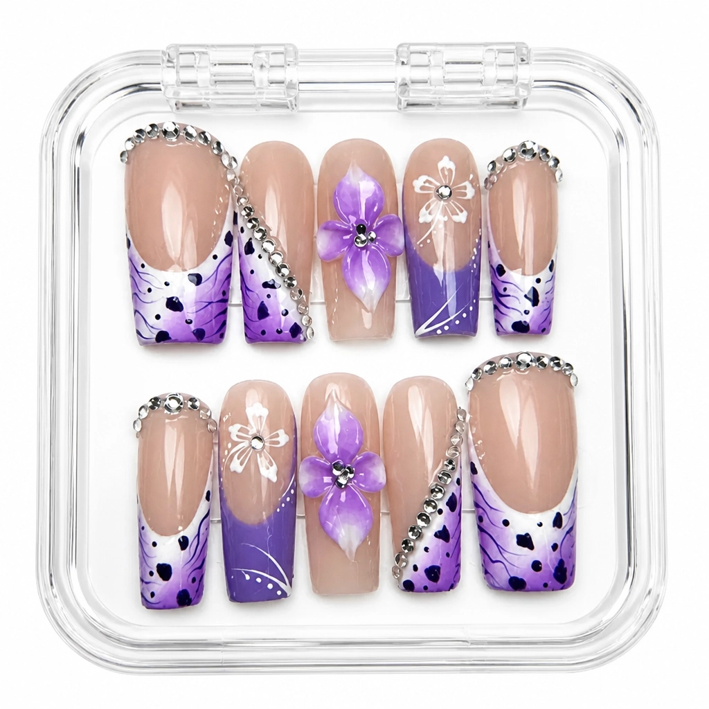 Press-on Nails Wholesale $14.90 Violet Luxe by Yabe Vietnam