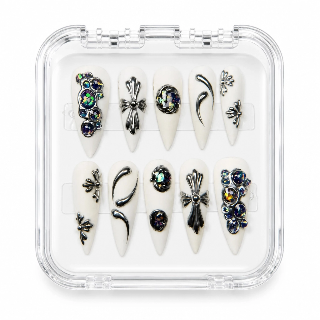Press-on Nails Wholesale $14.90 Midnight Botanica by Yabe Vietnam
