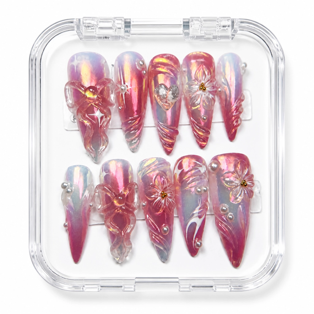 Press-on Nails Wholesale $14.90 Crimson Reverie by Yabe Vietnam