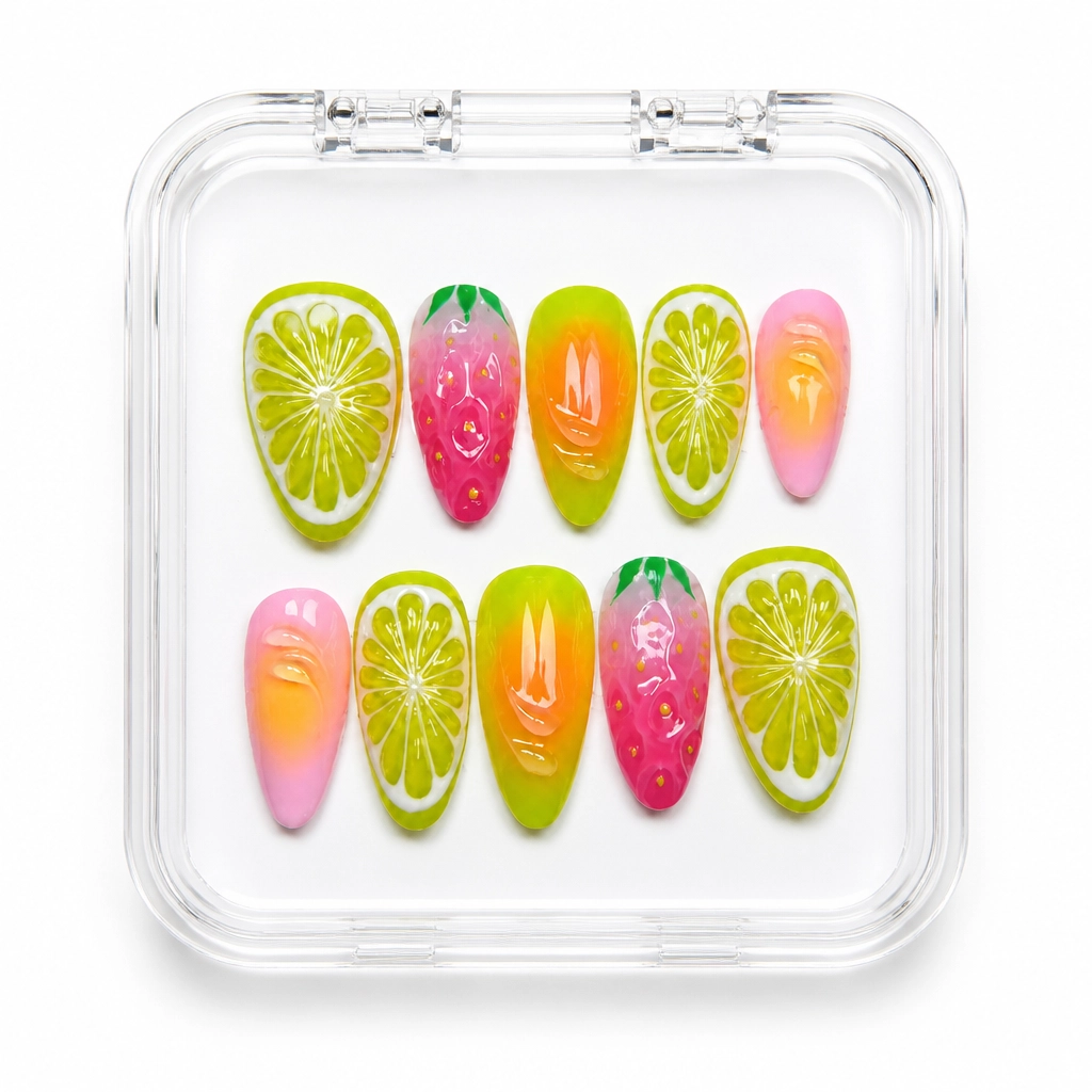 Press-on Nails Wholesale $14.90 Citrus Blush by Yabe Vietnam