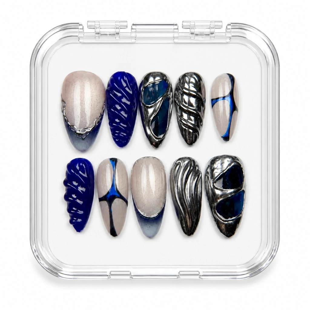 Press-on Nails Wholesale $14.90 Sapphire Silk by Yabe Vietnam