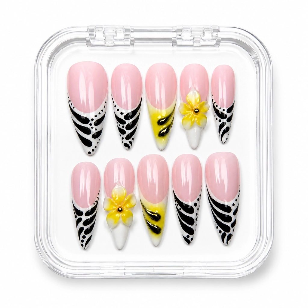Press-on Nails Wholesale $14.90 Daisy Elegance by Yabe Vietnam