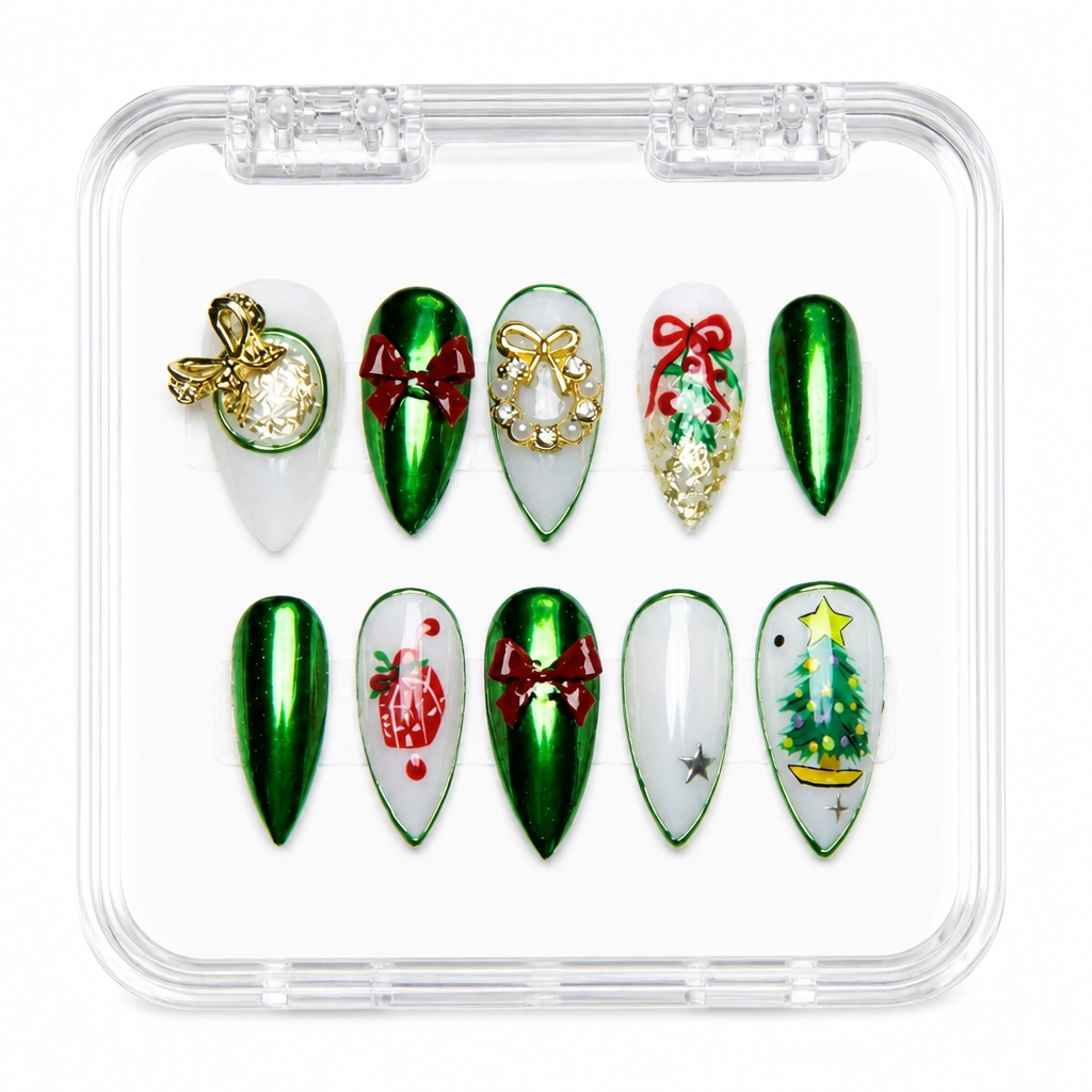 Press-on Nails Wholesale $14.90 Emerald Luxe by Yabe Vietnam
