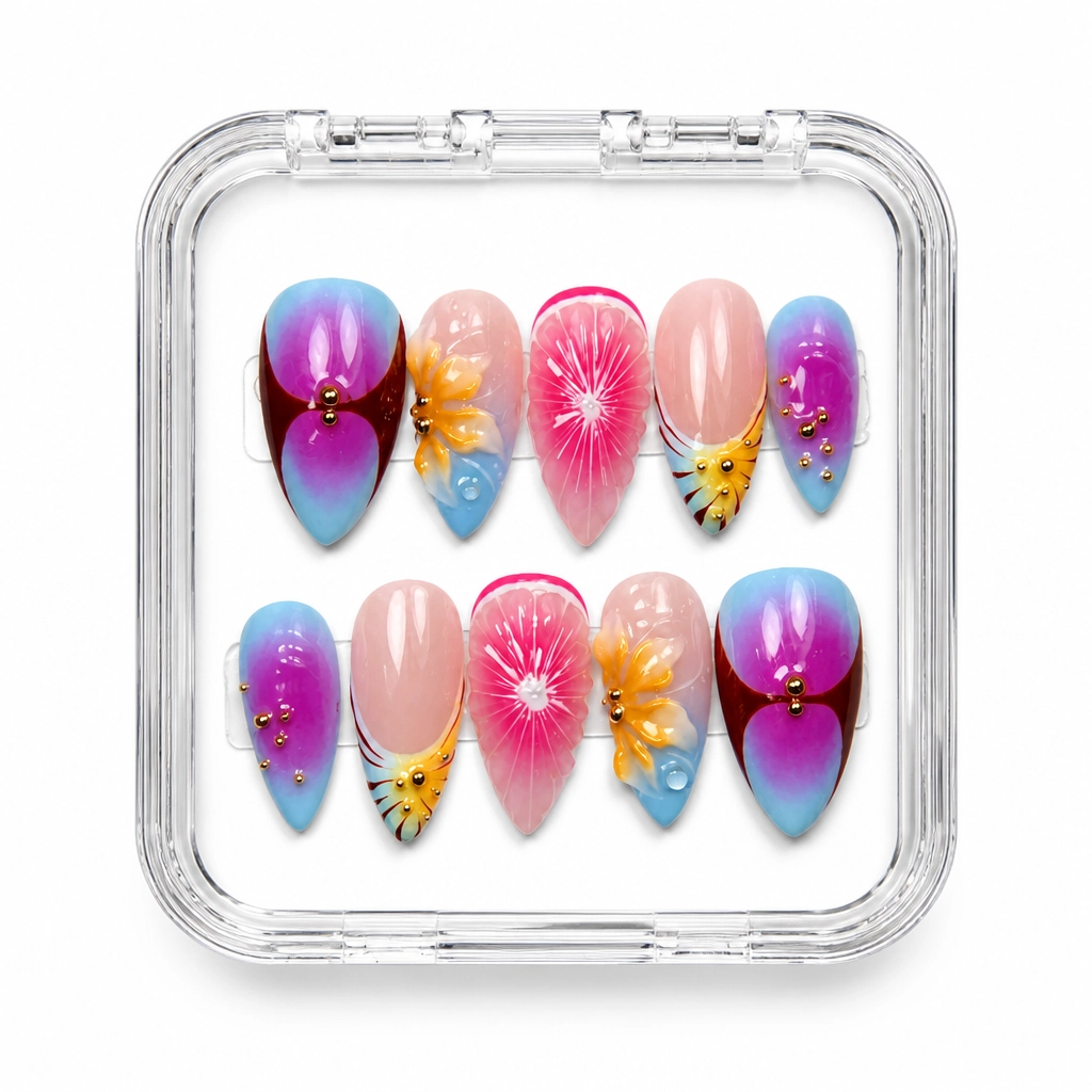 Press-on Nails Wholesale $14.90 Orchid Dreamscape by Yabe Vietnam