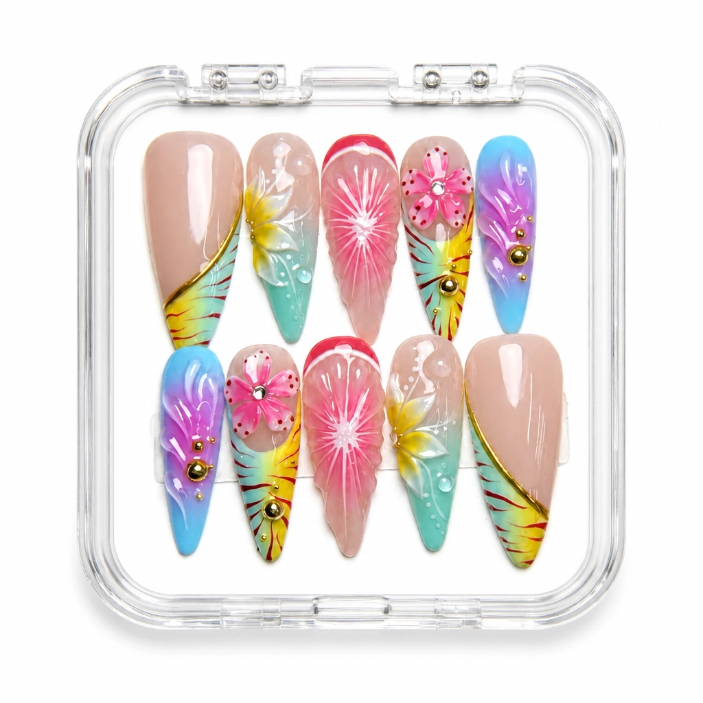 Press-on Nails Wholesale $14.90 Blush Botanica by Yabe Vietnam