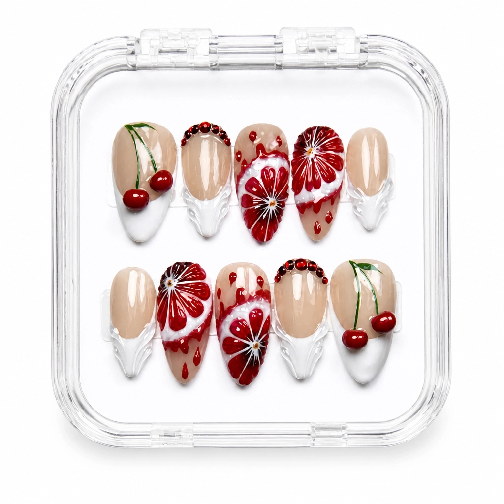 Press-on Nails Wholesale $14.90 Nude Blossom Elegance by Yabe Vietnam
