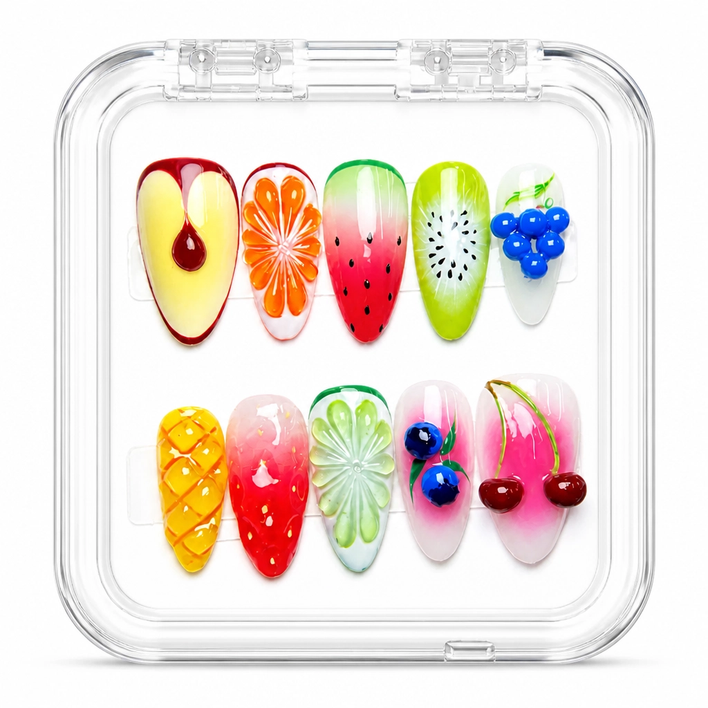 Press-on Nails Wholesale $14.90 Botanical Whimsy by Yabe Vietnam