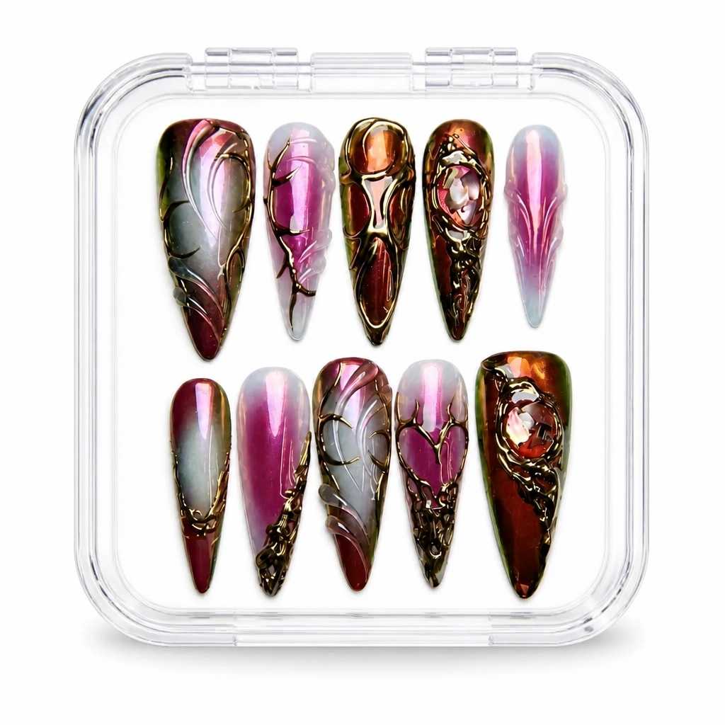 Press-on Nails Wholesale $14.90 Crimson Luxe by Yabe Vietnam