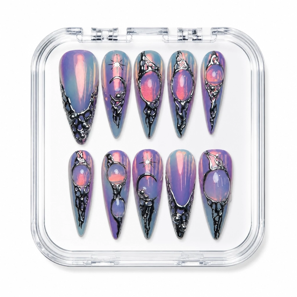 Press-on Nails Wholesale $14.90 Cosmic Glamour by Yabe Vietnam