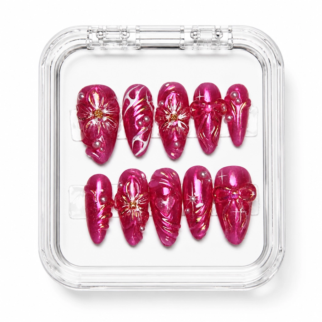 Press-on Nails Wholesale $14.90 Burgundy Celestial by Yabe Vietnam