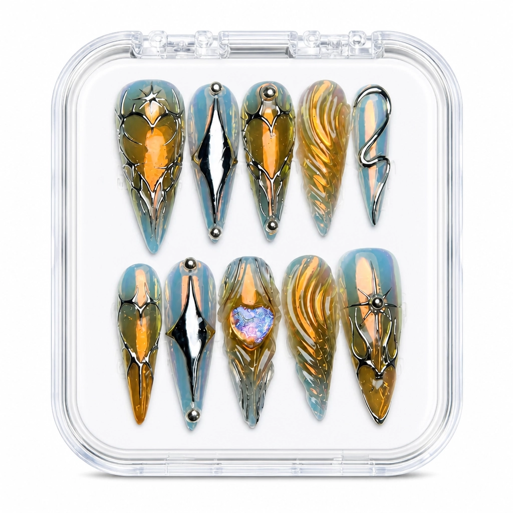 Press-on Nails Wholesale $14.90 Amber Wave by Yabe Vietnam