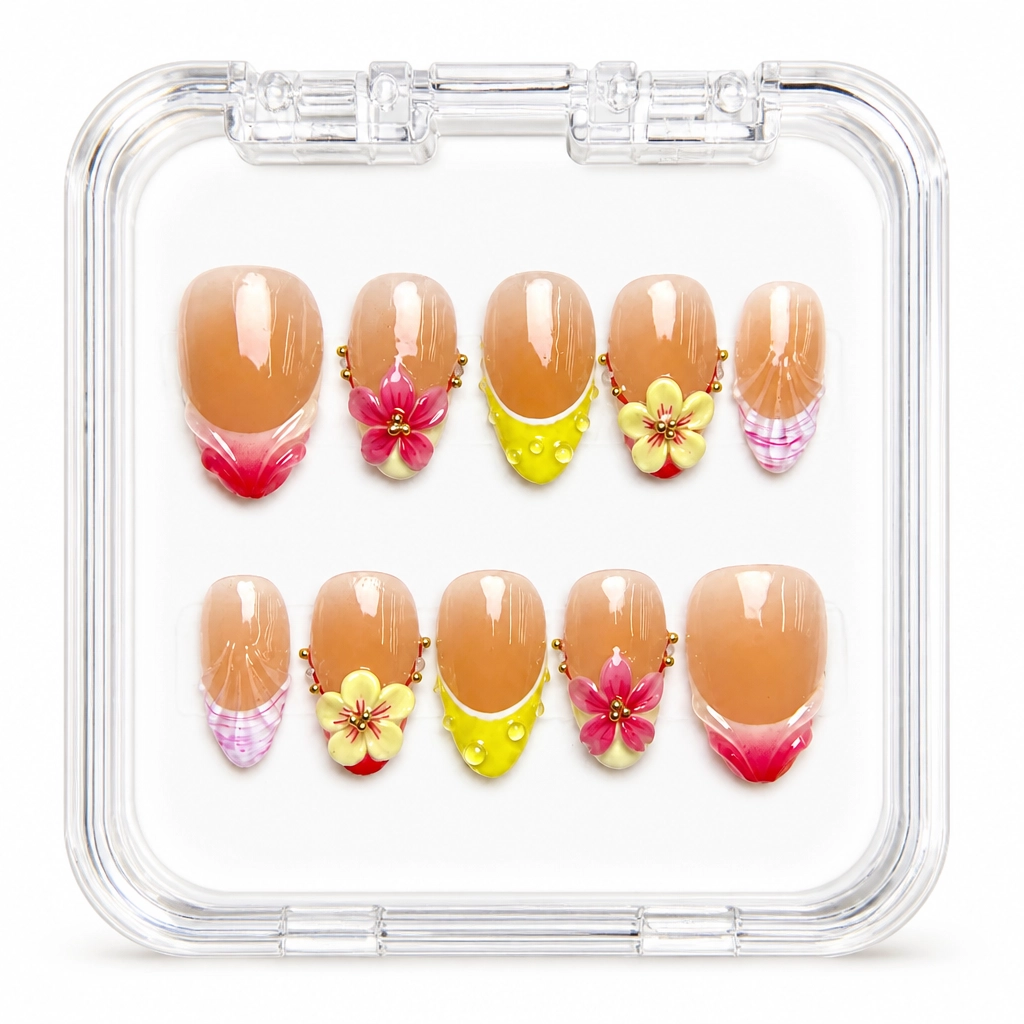 Press-on Nails Wholesale $14.90 Floral Cascade by Yabe Vietnam