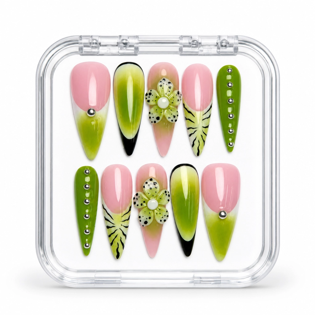 Press-on Nails Wholesale $14.90 Satin Blossom by Yabe Vietnam