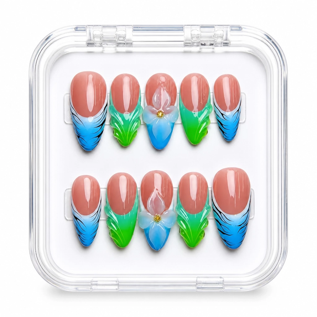 Press-on Nails Wholesale $14.90 Tropical Ombre Elegance by Yabe Vietnam