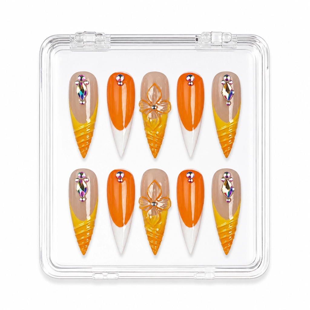 Press-on Nails Wholesale $14.90 Amber Prism by Yabe Vietnam