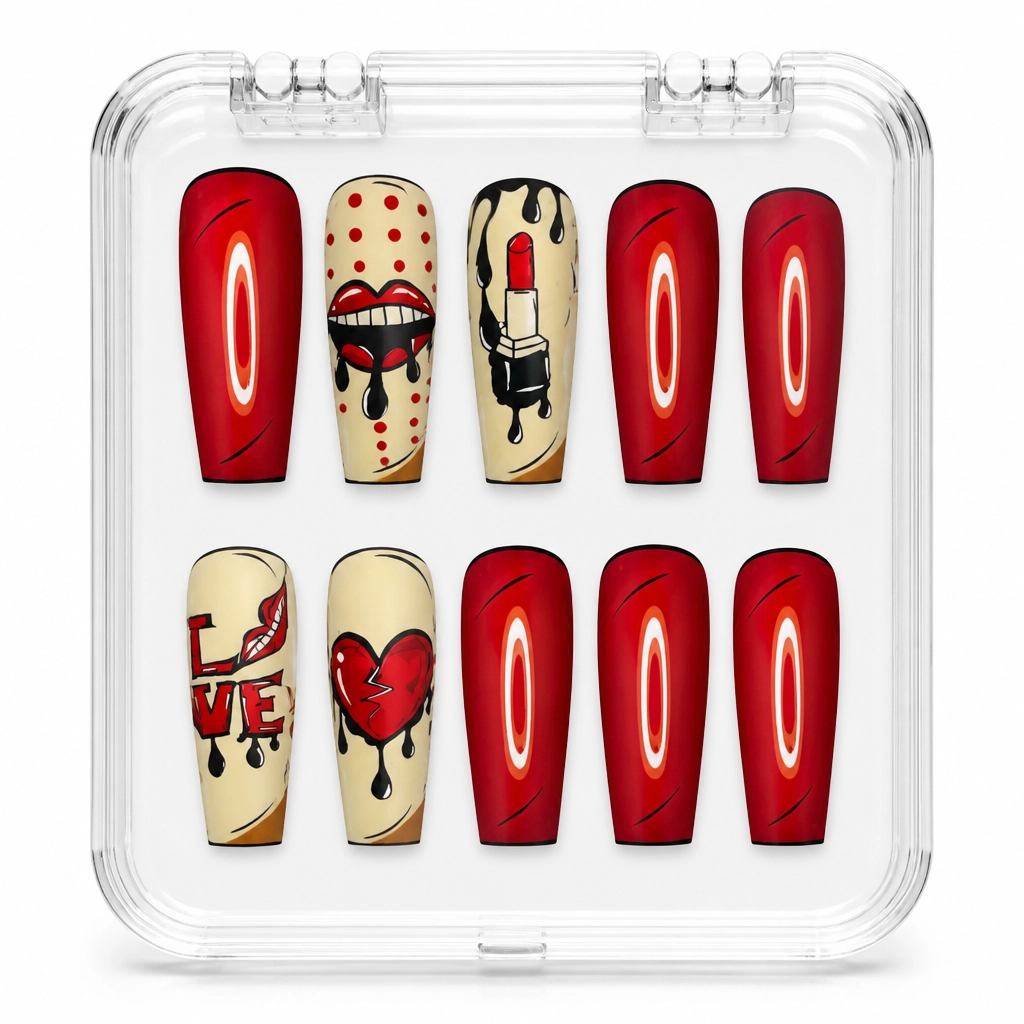 Press-on Nails Wholesale $14.90 Crimson Luxe by Yabe Vietnam