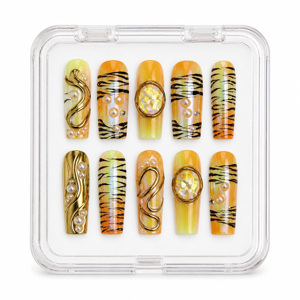 Press-on Nails Wholesale $14.90 Golden Luxe by Yabe Vietnam