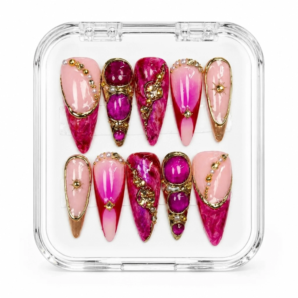 Press-on Nails Wholesale $14.90 Burgundy Luxe by Yabe Vietnam