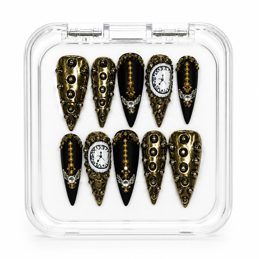 Press-on Nails Wholesale $14.90 Obsidian Chic by Yabe Vietnam