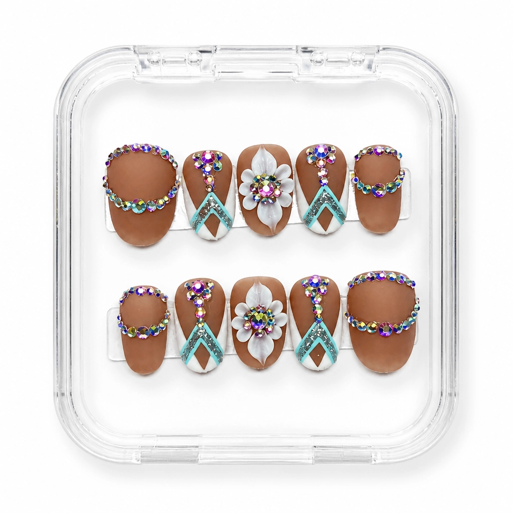Press-on Nails Wholesale $14.90 Jeweled Elegance by Yabe Vietnam