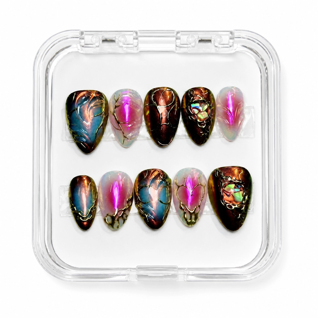 Press-on Nails Wholesale $14.90 Aurora Bloom by Yabe Vietnam
