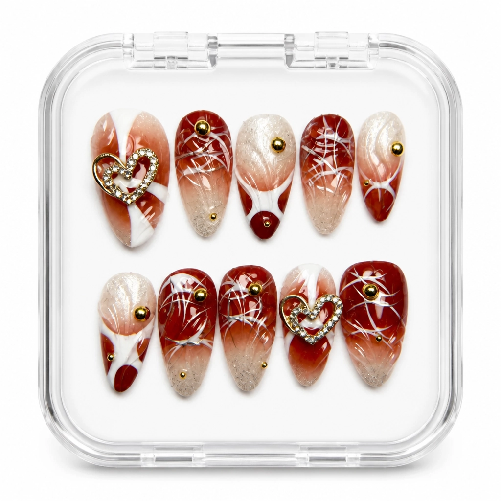 Press-on Nails Wholesale $14.90 Crimson Luxe by Yabe Vietnam