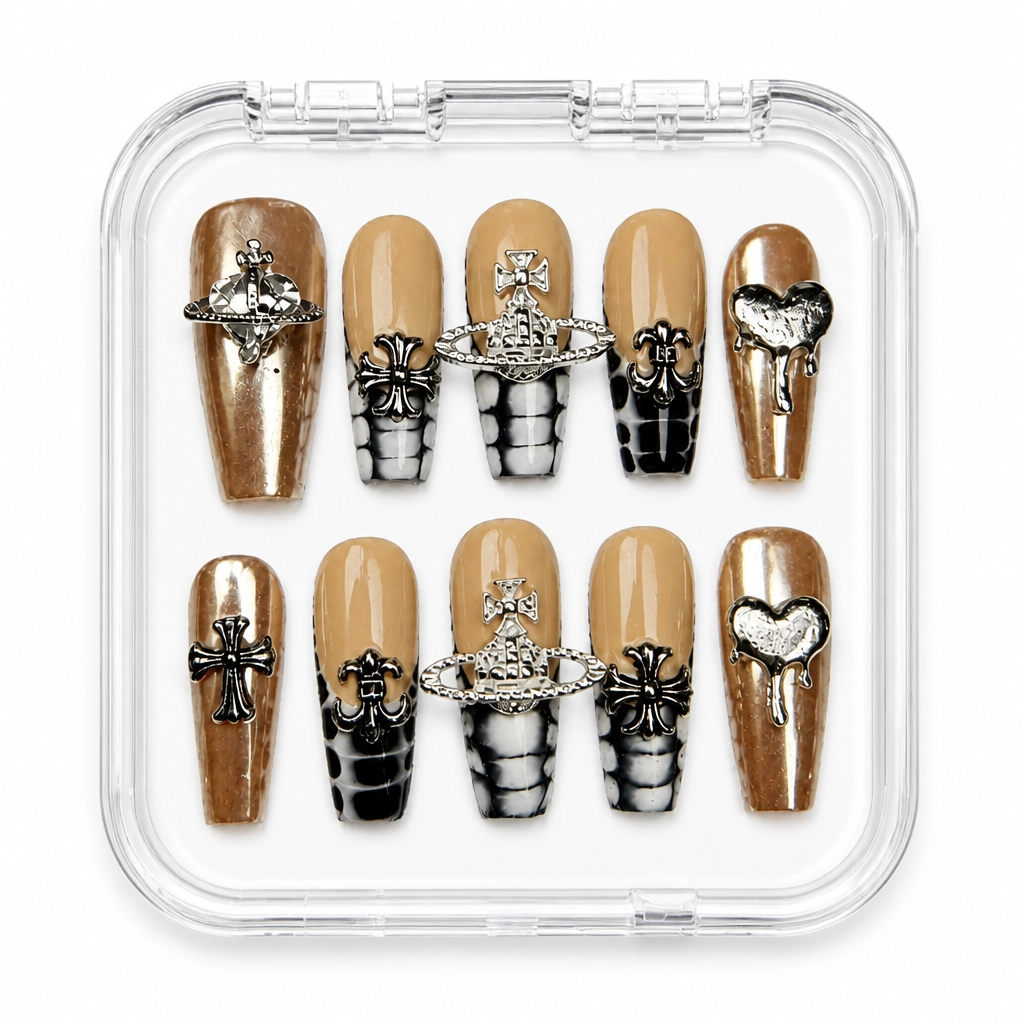 Press-on Nails Wholesale $14.90 Luxe Crown Geometry by Yabe Vietnam