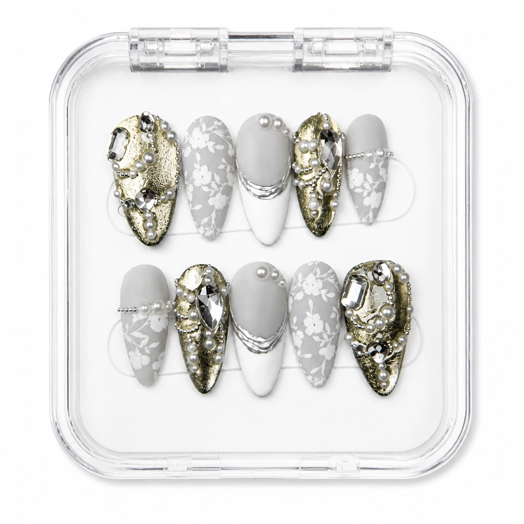 Press-on Nails Wholesale $14.90 Gilded Marble Luxe by Yabe Vietnam