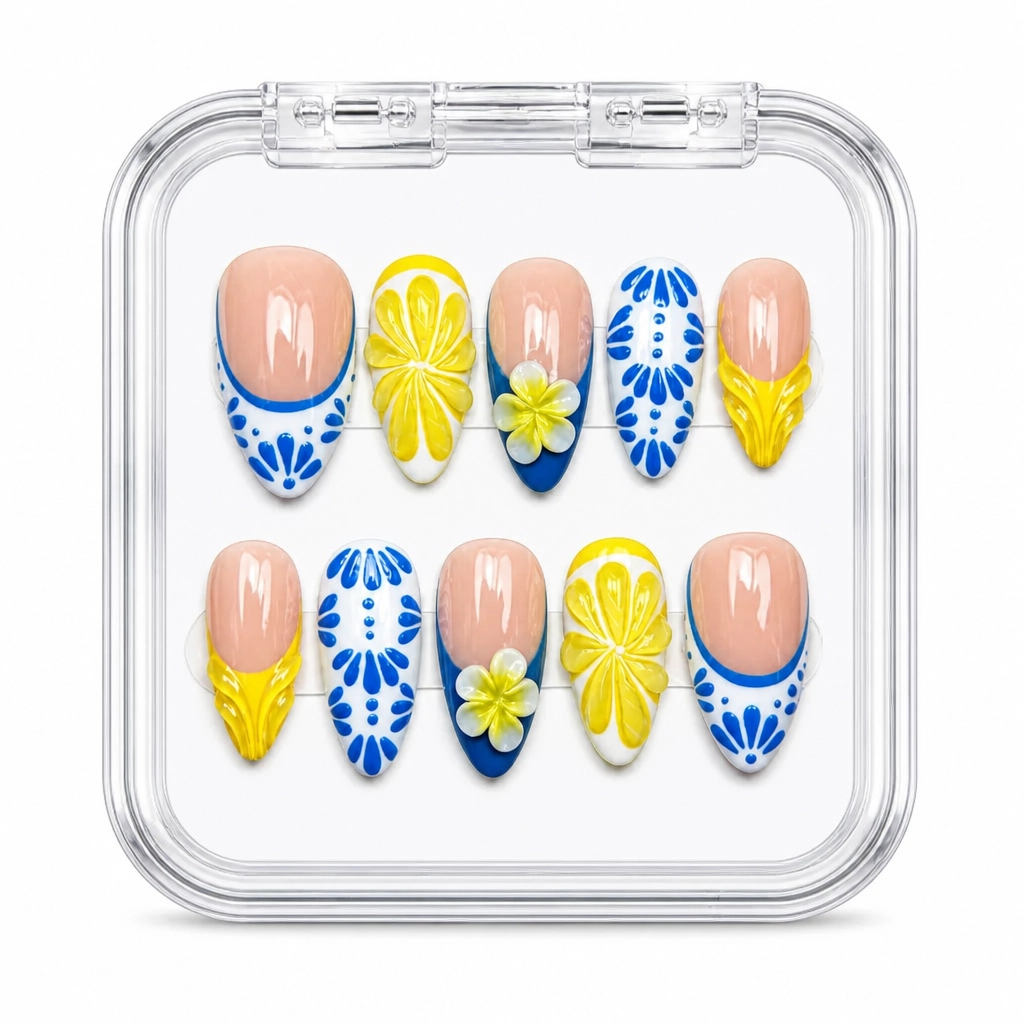 Press-on Nails Wholesale $14.90 Citrus Bloom by Yabe Vietnam