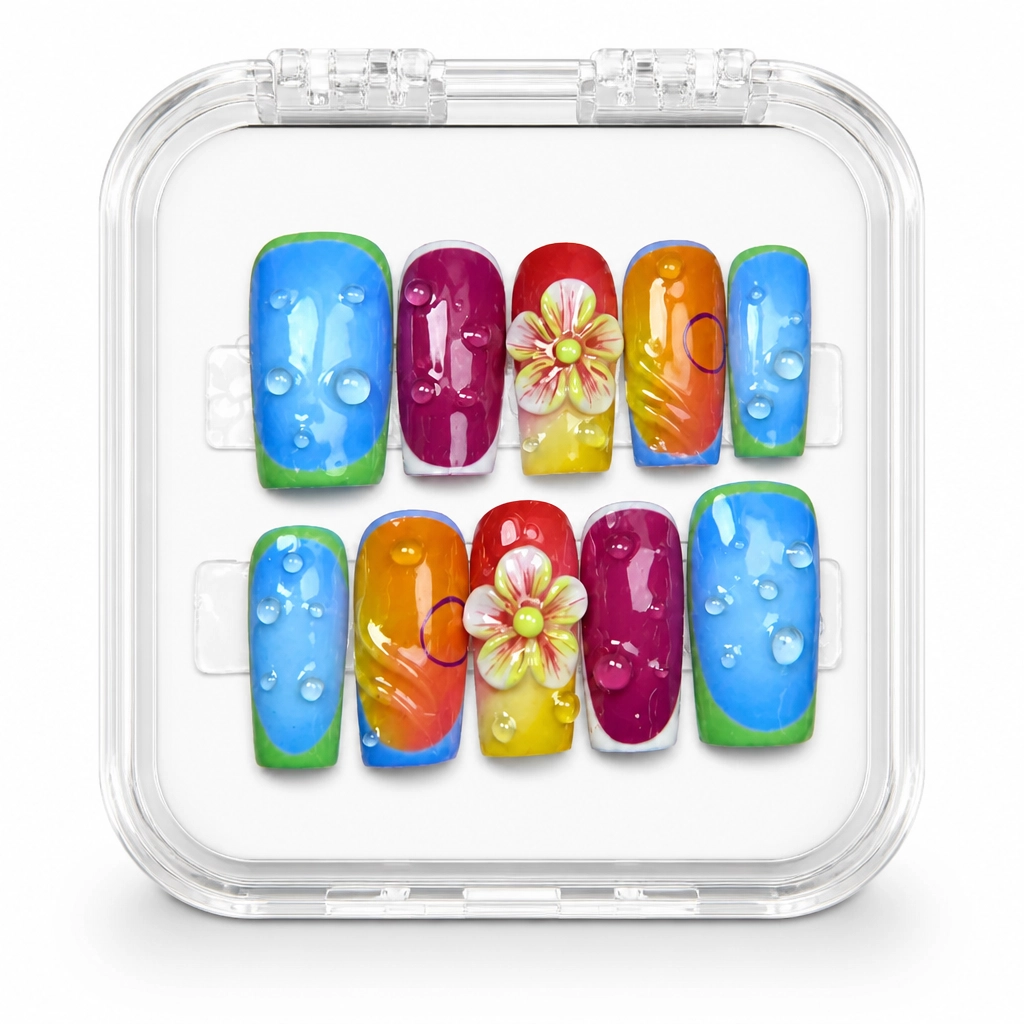 Press-on Nails Wholesale $14.90 Botanical Bliss by Yabe Vietnam
