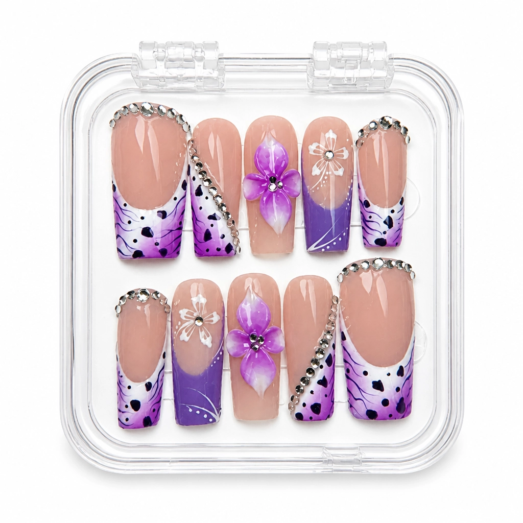 Press-on Nails Wholesale $14.90 Violet Elegance by Yabe Vietnam