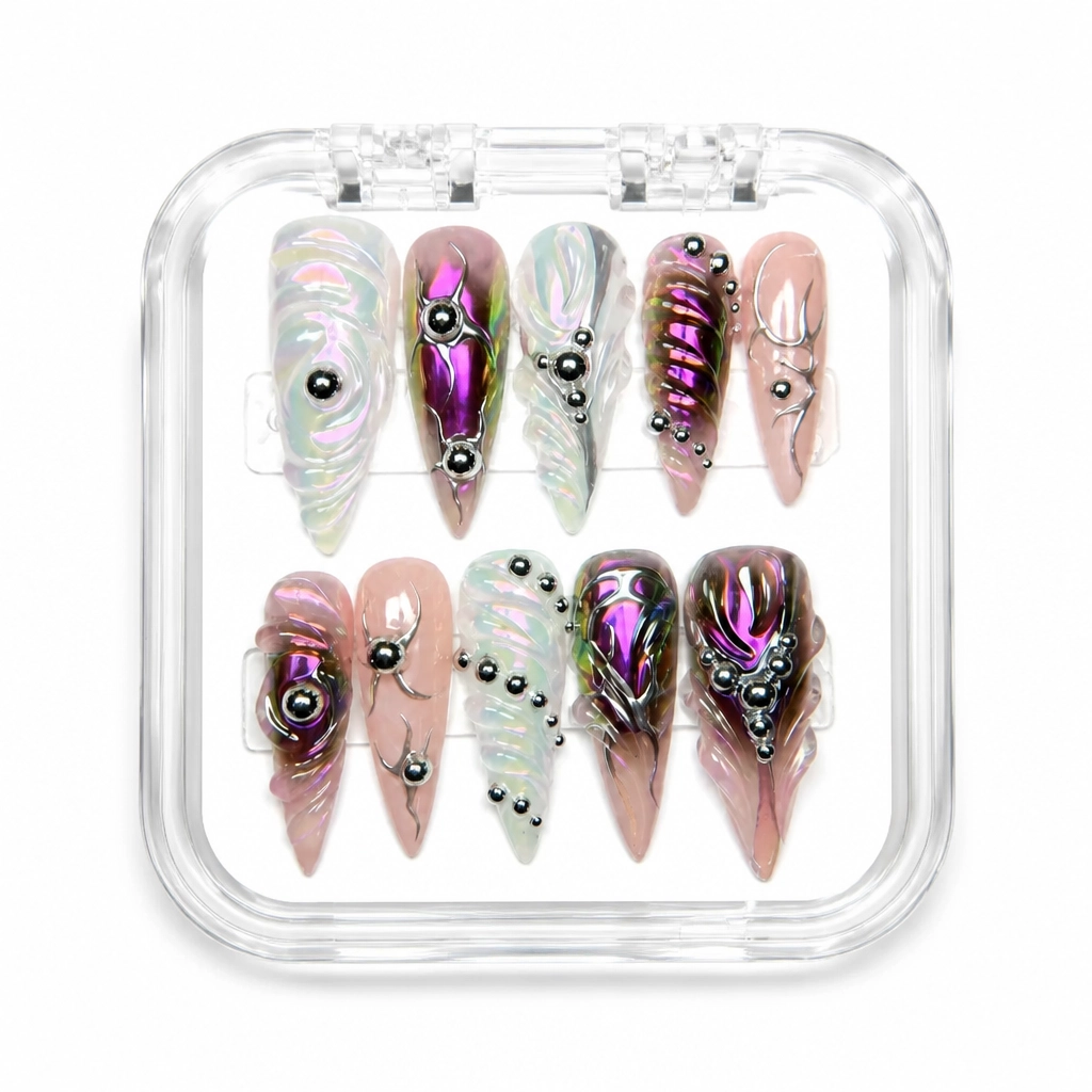 Press-on Nails Wholesale $14.90 Holographic Luxe by Yabe Vietnam