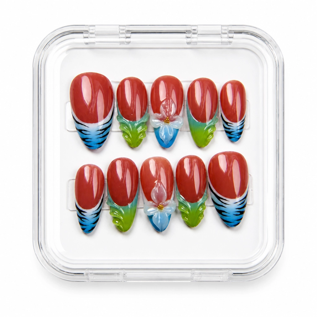 Press-on Nails Wholesale $14.90 Crimson Wave by Yabe Vietnam