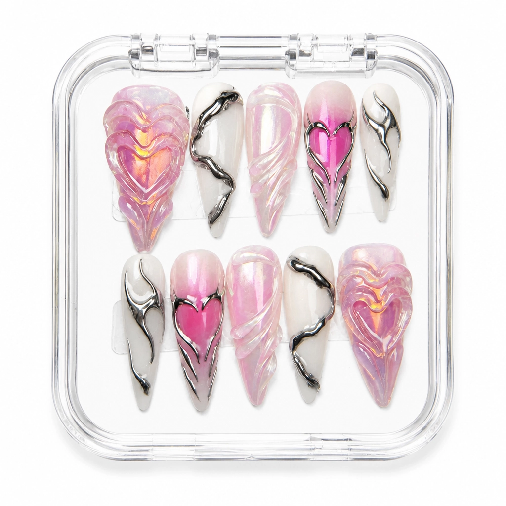 Press-on Nails Wholesale $14.90 Amethyst Feather by Yabe Vietnam