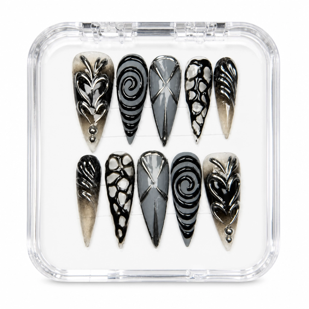 Press-on Nails Wholesale $14.90 Midnight Feather Luxe by Yabe Vietnam