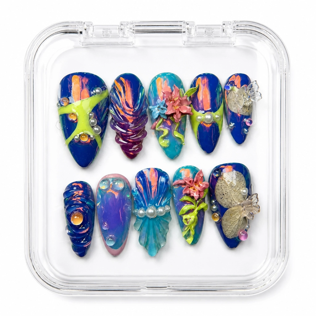 Press-on Nails Wholesale $14.90 Tropical Splendor by Yabe Vietnam
