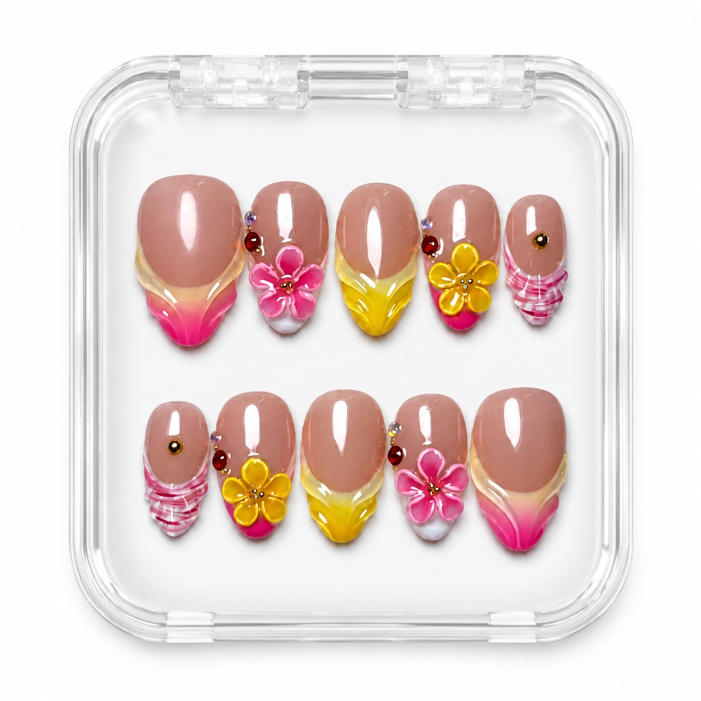 Press-on Nails Wholesale $14.90 Floral Dreamscape by Yabe Vietnam