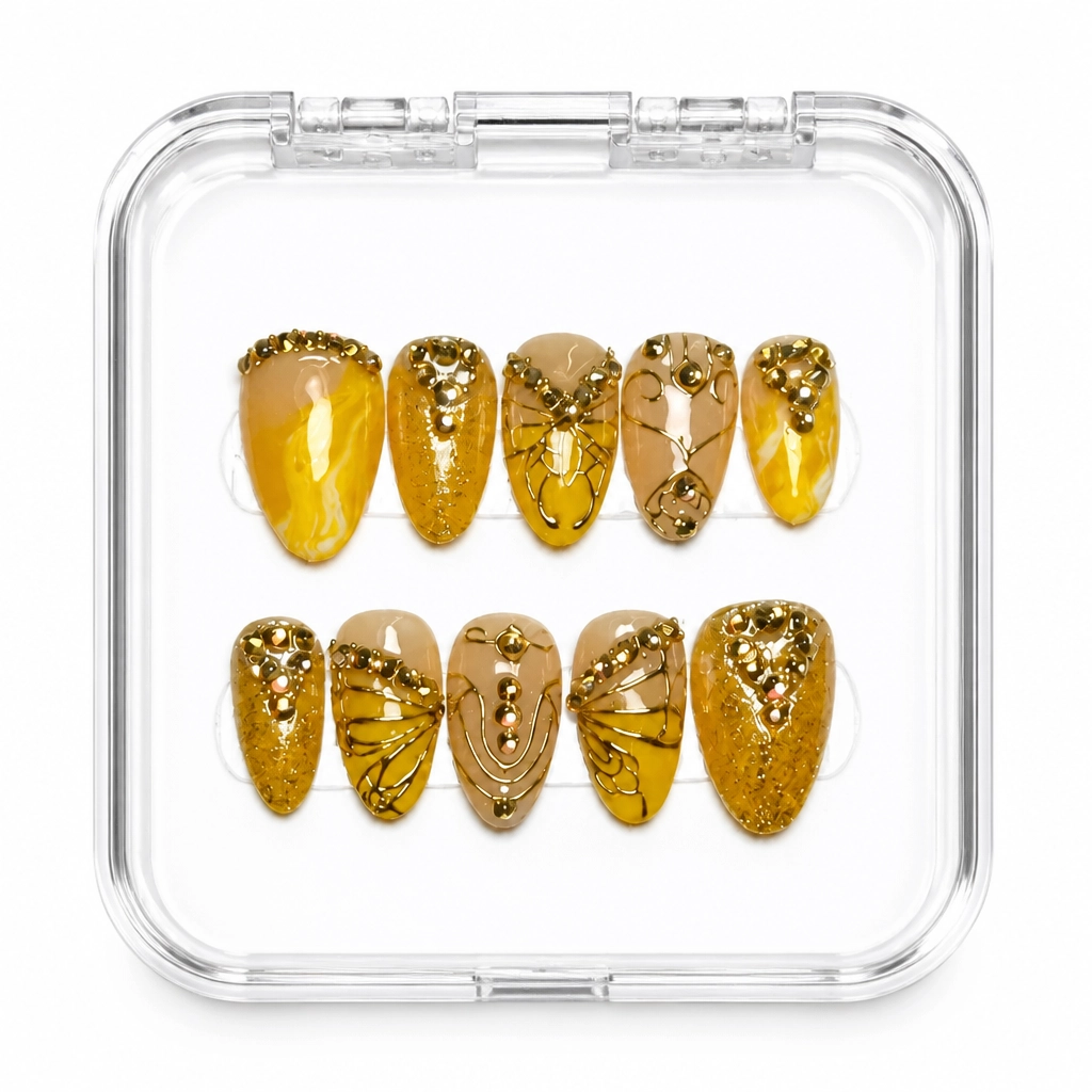 Press-on Nails Wholesale $14.90 Velvet Gold Luxe by Yabe Vietnam