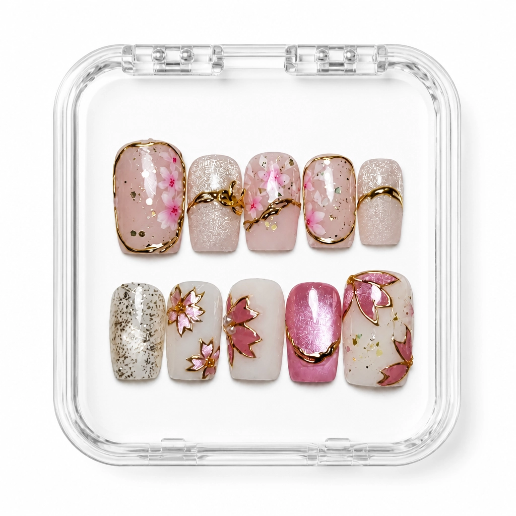 Press-on Nails Wholesale $14.90 Blossom Shimmer by Yabe Vietnam