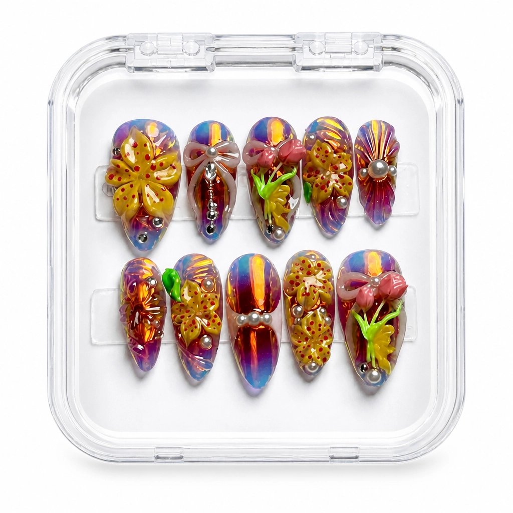 Press-on Nails Wholesale $14.90 Gilded Prism by Yabe Vietnam