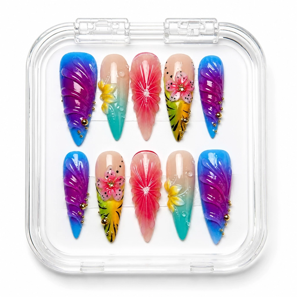 Press-on Nails Wholesale $14.90 Prism Burst by Yabe Vietnam