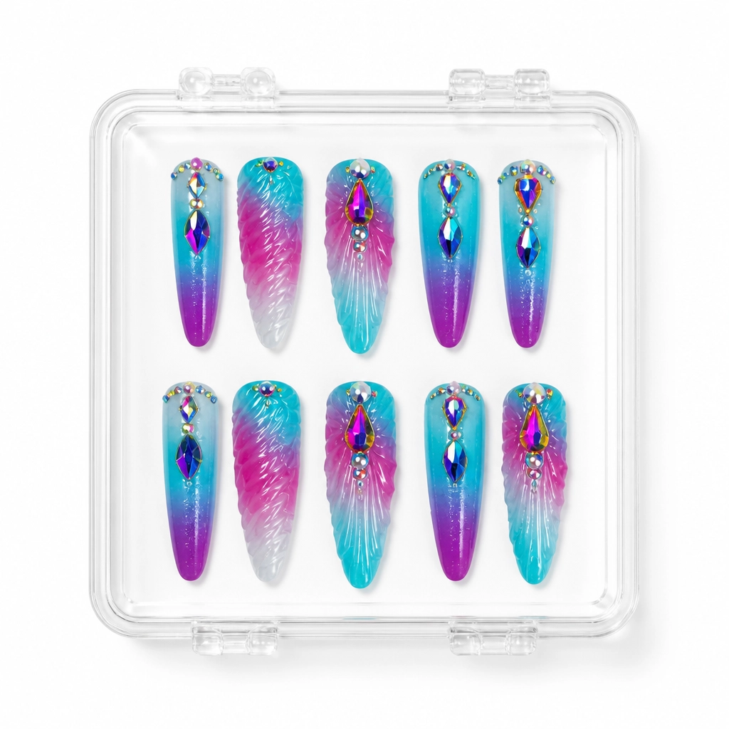 Press-on Nails Wholesale $14.90 Aurora Mystique by Yabe Vietnam