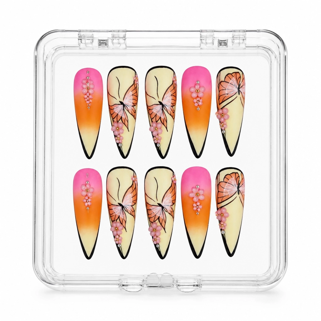 Press-on Nails Wholesale $14.90 Sunset Bloom by Yabe Vietnam